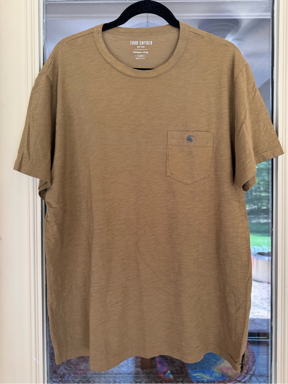Todd Snyder x Homestead Grays Pocket T-Shirt Men’s XL Camel Brown